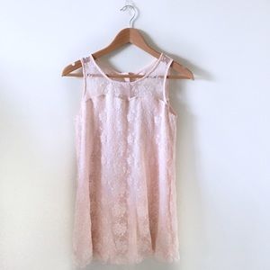 Forever 21 Pink Lace Shift Dress